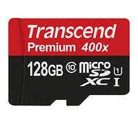 Transcend TS128GUSDU1 Scheda di Memoria MicroSDXC da 128 GB con Adattatore, Classe 10 U1