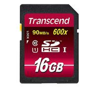 Transcend TS16GSDHC10U1 Scheda di Memoria SDHC da 16 GB, UHS-I 600x, Classe 10