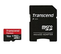 Transcend TS16GUSDU1 Scheda di Memoria MicroSDHC da 16 GB con Adattatore, Classe 10 U1