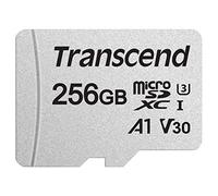 Transcend TS256GUSD300S-A Scheda di Memoria MicroSDXC 300S, 256 GB, Con adattatore, Imballaggio Standard