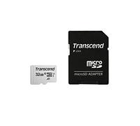 Transcend TS32GUSD300S-A Scheda di Memoria MicroSDHC 300S, 32 GB, Con adattatore, Imballaggio Standard