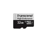 Transcend TS32GUSD350V-E - Telecamera di sicurezza MicroSD ad alta durata da 32 GB UHS-I U1 classe 10, telecamera di sicurezza, compatibilità Nintendo Switch confermata, adattatore convertitore scheda