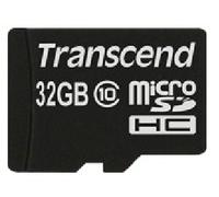 Transcend TS32GUSDHC10 memoria flash 32 GB MicroSDHC NAND Classe 10 (SDHC CARD MICRO 32GB CLASS 10 - W/ ADAPTER SD)