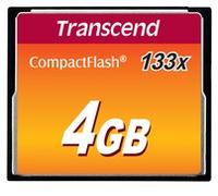 Transcend TS4GCF133 4 GB CompactFlash MLC 50 MB/s 20 MB/s Nero 133 CompactFlash