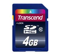 Transcend TS4GSDHC10 Scheda di Memoria SDHC da 4 GB, Classe 10, Nero