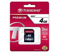 Transcend TS4GSDHC10 Scheda di Memoria SDHC da 4 GB, Classe 10, Nero