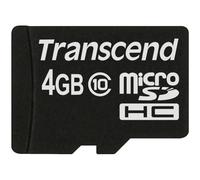 Transcend TS4GUSDC10 Scheda di Memoria MicroSDHC 4 GB senza Adattatore, Classe 10