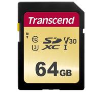 Transcend 64GB, UHS-I, SD Speicherkarte SDXC Klasse 10 ( TS64GSDC500S )