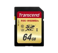 Transcend TS64GSDU3 64 GB SDXC Classe 10 NAND 95 MB/s 60 MB/s UHS-I (U3) Class