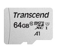 Transcend TS64GUSD300S-A Scheda di Memoria MicroSDXC 300S, 64 GB, Con adattatore, Imballaggio Standard