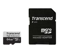 TRANSCEND 64GO MICROSD AVEC ADAPTATEUR SD U1 POUR