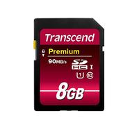 Transcend TS8GSDU1 Scheda di Memoria SDHC da 8 GB, Classe 10 UHS-I Premium