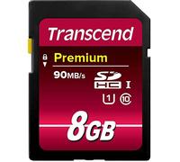 Transcend TS8GSDU1 Scheda di Memoria SDHC da 8 GB, Classe 10 UHS-I Premium