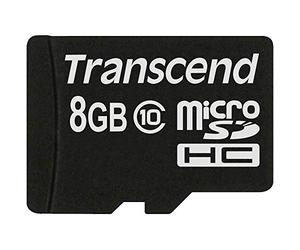 Transcend TS8GUSDC10 Scheda di Memoria MicroSDHC da 8 GB senza Adattatore, Classe 10