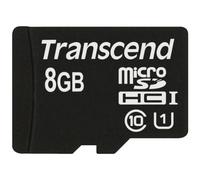 Transcend TS8GUSDU1 Scheda di Memoria MicroSDHC da 8 GB con Adattatore, Classe 10 U1