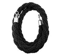 Transenna 10 5 Confezione Da 3 Nero Corde Di Sbarramento Per Il Controllo Delle Code, Canapa Corda Spessa Per Stecche Con Ganci D'argento Per Hall Di Hotel Ristoranti Concerti ( Color : 1 pack , Size