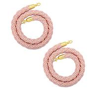Transenna Rosa Corda Intrecciata Del Montante, Corde Di Barriera Queen Intrecciate In Canapa Con Ganci Placcati Oro, Nozze, Decorazioni Per Feste Di Compleanno ( Color : 2 pack , Size : 1.5m/4.9ft )