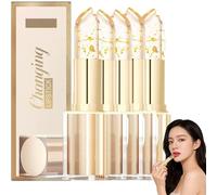 Transfer Proof rossetto con cambio colore, rossetto con pellicola dorata, rossetto trasparente per donne anziane e giovani donne, a lunga durata, idratante (5 pezzi)