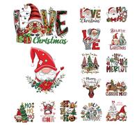 Transferaufkleber Bastelarbeiten - 15 Stück Weihnachtsmann | Bügelfolien Für Stoff T Shirt Handtuch Winter Festival Feiertag DIY Projekte Kreativ Handwerk Geschenk Basteln Zubehör Weihnacht