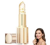 Transferproof Clear Color Changing Lipstick for Women, Gold Crystal Ph Color Changing Lipstick for Auto Tints on Contact, Moisturizing Long Lasting Lip Balm