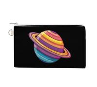 TransFlagn Saturno Diritti Umani LGBTQ portamonete alla moda borsa di tela portafoglio portatile borsa per trucco per uomo donna, stile, taglia unica, borsa per monete, Stile, En storlek, Portamonete