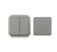 Transformer impermeabile Plexo Legrand - Reversibile 5 funzioni - Con coprimozzo - Grigio