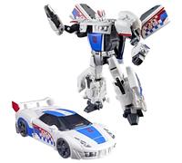 Transformers Age of the Primes, Deluxe Class, Smokescreen, action figure convertibile da 13 cm, giocattoli di robot dagli 8 anni in su