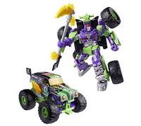 Transformers Collaborative, x Monster Jam, Grave Digger (Grim), Leader Class, action figure di robot da 23,5 cm che si converte in Monster Truck, giocattoli di auto dagli 8 anni in su