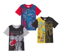 Transformers Confezione da 3 magliette per ragazzi Bumblebee Optimus Prime Megatron Dress Up Tees Tops, Multi, 7-8 Anni