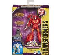 Transformers Cyberverse Bumblebee Adventures Deluxe Class Hot Rod Action Figure Giocattolo con Pezzo Build-A-Figure per Et 6+, 5 pollici