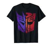 Transformers Decepticon Autobot Split Logo Maglietta, Uomo, Nero, XXL