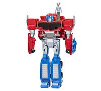Transformers - EarthSpark, action figure di Optimus Prime Spin Changer da 20 cm con action figure di Robby Malto da 5 cm, dai 6 anni in su