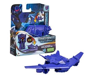 Transformers EarthSpark - Action figure Flip Changer di Soundwave da 10 cm, conversione in 1 passaggio, giocattolo per bambini e bambine dai 6 anni in su