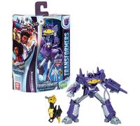 Transformers EarthSpark - Deluxe Class, action figure di Shockwave da 12,5 cm, giocattoli robot per bambini e bambine dai 6 anni in su