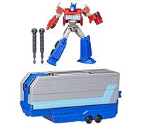 Transformers Earthsp Optimus Prime Battle Trailer G07505l0 Figure Blu Bambini