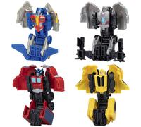 Transformers EarthSpark Tacticon Bundle Set di 4 mini robot action figure convertibili in 1 passaggio, giocattoli interattivi per bambini e bambi