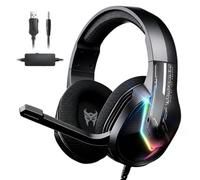 Transformers G15 Cuffie da gioco cablate, USB/3,5 mm Aux Gamer, PC/Mac/PS5/PS4/Switch