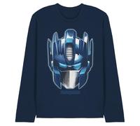 Transformers Generations Optimus Large Face Maglietta a Maniche Lunghe Unisex, Blu Navy, XXL