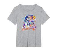 Transformers Generations Soundwave Color Pop Maglietta, Donna Plus-Size, Grigio Melange, 1X