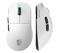 Transformers GM04 - Mouse da gioco wireless superleggero, 60 g, 12000 DPI, sensore PAW3311, Bluetooth/2.4G/USB-C, mouse wireless ricaricabile con 2 pulsanti laterali per PC/Mac, nero (bianco)