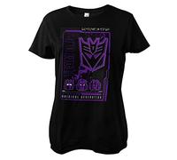 Transformers Licenza Ufficiale Decepticon Original Generation Donna Maglietta (Nero), Medium