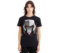 Transformers Maglietta da Donna Transformers Generations Megatron Large Face Maglietta Nera, Nero, L