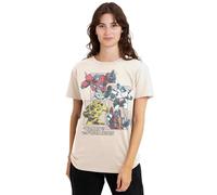 Transformers Maglietta da Donna Transformers Generations Retro Comic Grid Maglietta da Donna, t-Shirt Naturale, Naturale, L