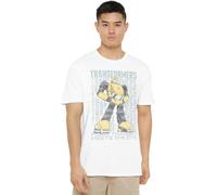 Transformers Maglietta Unisex Transformers Generations Autobot More Than Meets The Eye Bumblebee, Maglietta Bianca, Unisex, Bianco, L