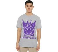 Transformers Maglietta Unisex Transformers Generations Decepticon Tech Icon, Maglietta Unisex con Logo Athletic Heather, Grigio (Athletic Heather), M