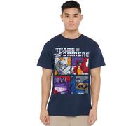 Transformers Maglietta Unisex Transformers Generations Retro Villainous Decepticon Grid, Maglietta Unisex Blu Navy, Marina Militare, 3XL