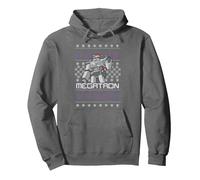 Transformers Natale Megatron Ugly Sweater Felpa con Cappuccio, Unisex per Adulti, Asfalto, M