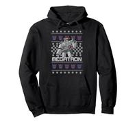 Transformers Natale Megatron Ugly Sweater Felpa con Cappuccio, Unisex per Adulti, Nero, XXL