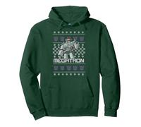 Transformers Natale Megatron Ugly Sweater Felpa con Cappuccio, Unisex per Adulti, Verde Foresta, XXL