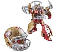 Transformers NFL San Francisco 49ers Goldrush - Action Figure Robotica, 14 cm, da appendere al casco e da collezione, gioco di football americano